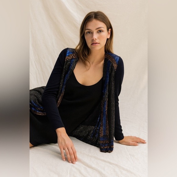 FRENCH CONNECTION Open Cardigan with Sequins - Picture 2 of 9